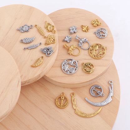 10pcs Stainless Steel Charms
