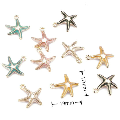 5pcs Starfish Shell Charms DIY