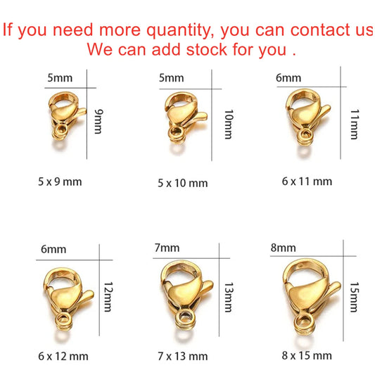 Gold Plated Lobster Clasps DIY