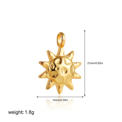 Gold Moon Star Evil Eye Pendant