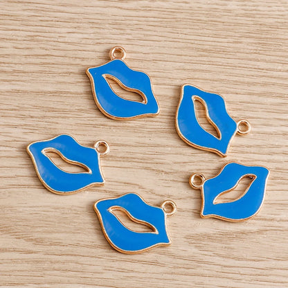 10pcs Lipstick Lips Charms
