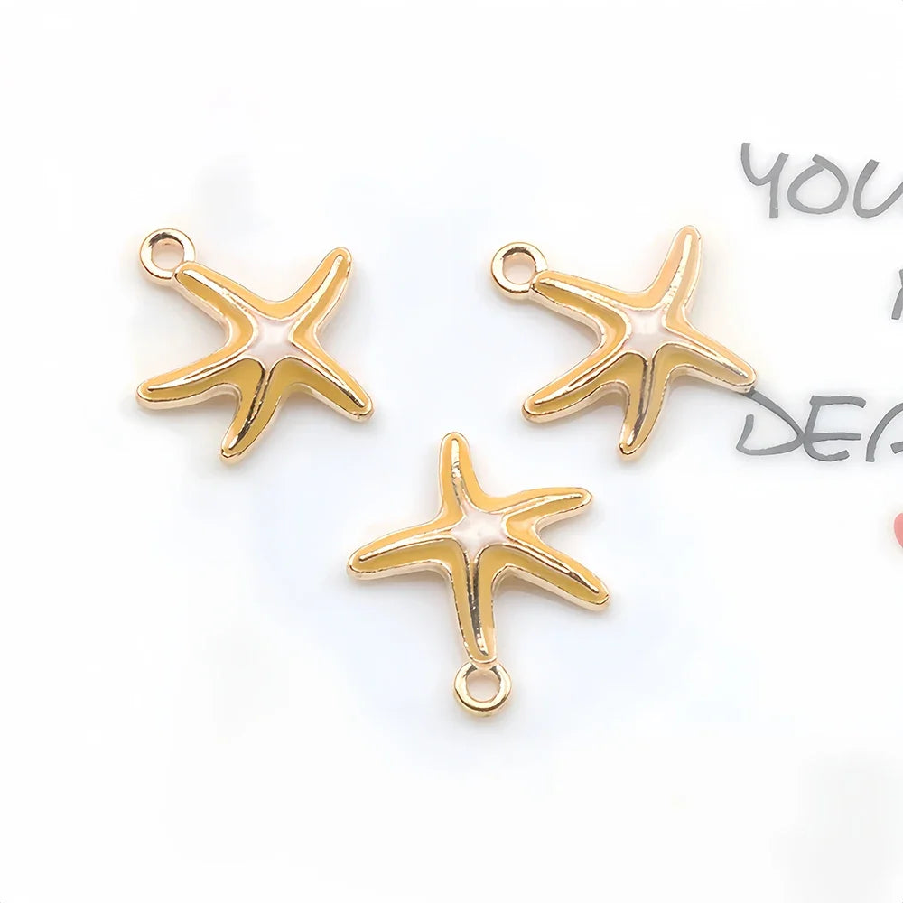 5pcs Starfish Shell Charms DIY