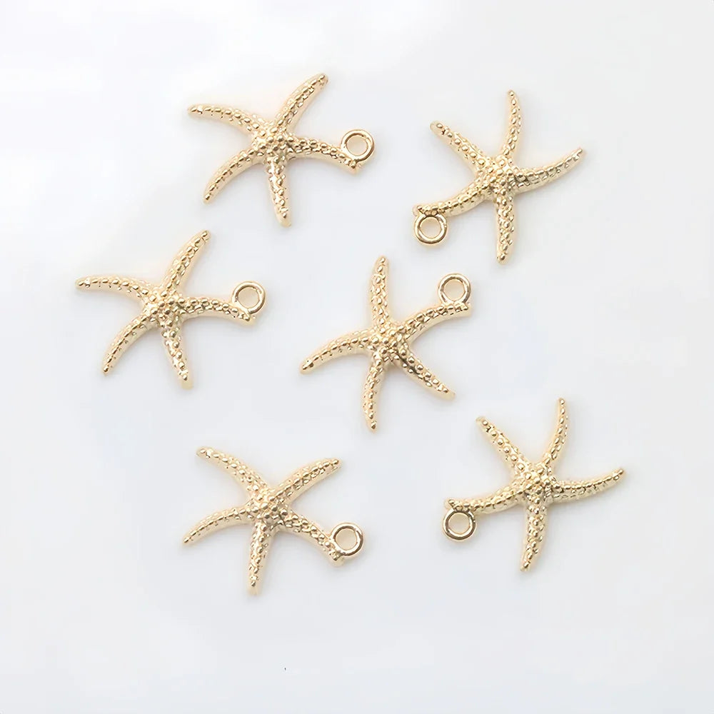 5pcs Starfish Shell Charms DIY