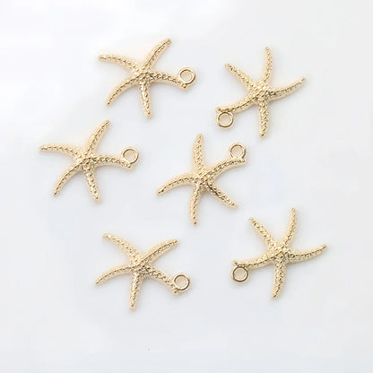 5pcs Starfish Shell Charms DIY