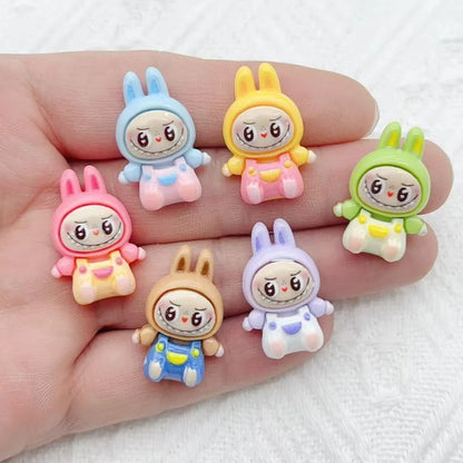 10PCS Rabbit Resin DIY Charms
