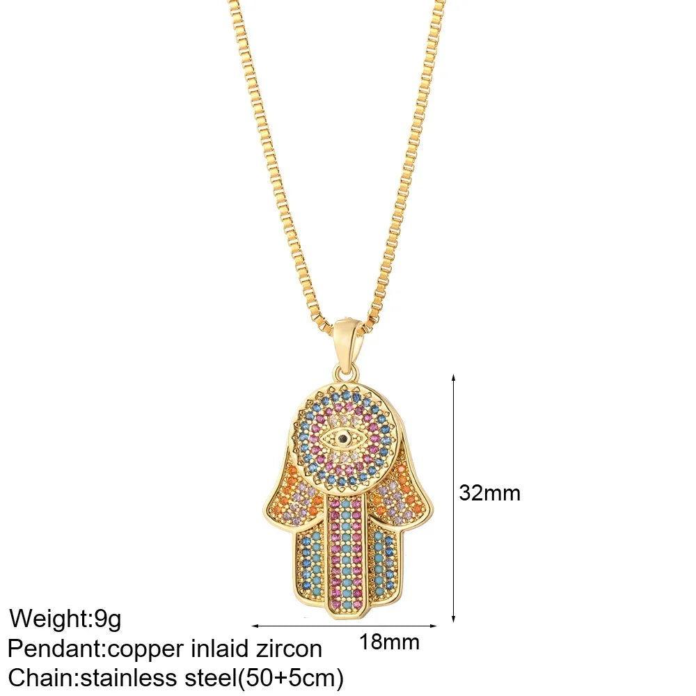 Gold Animal & Heart Necklace