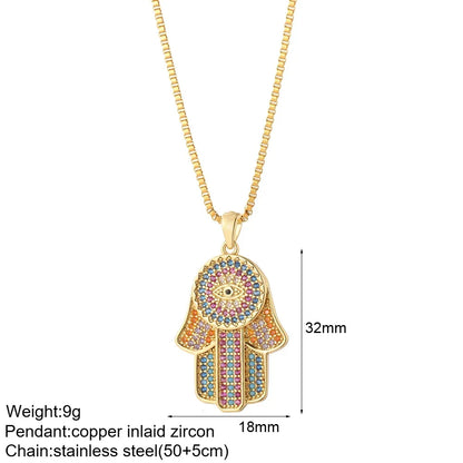 Gold Animal & Heart Necklace