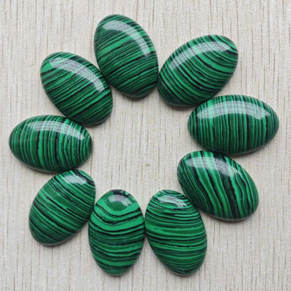 12 Oval Stone Cabochon Beads
