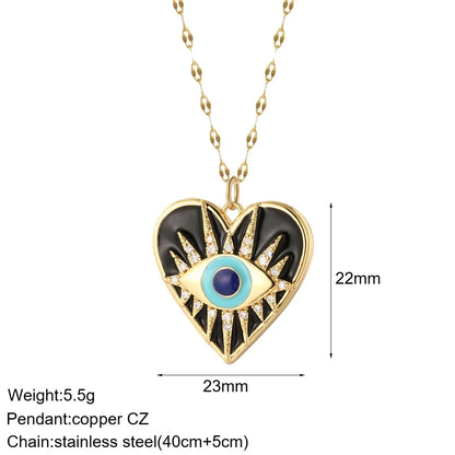 Gold Animal & Heart Necklace