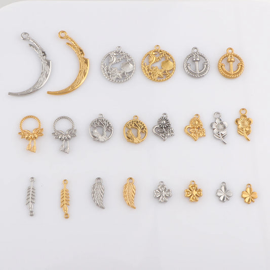 10pcs Stainless Steel Charms
