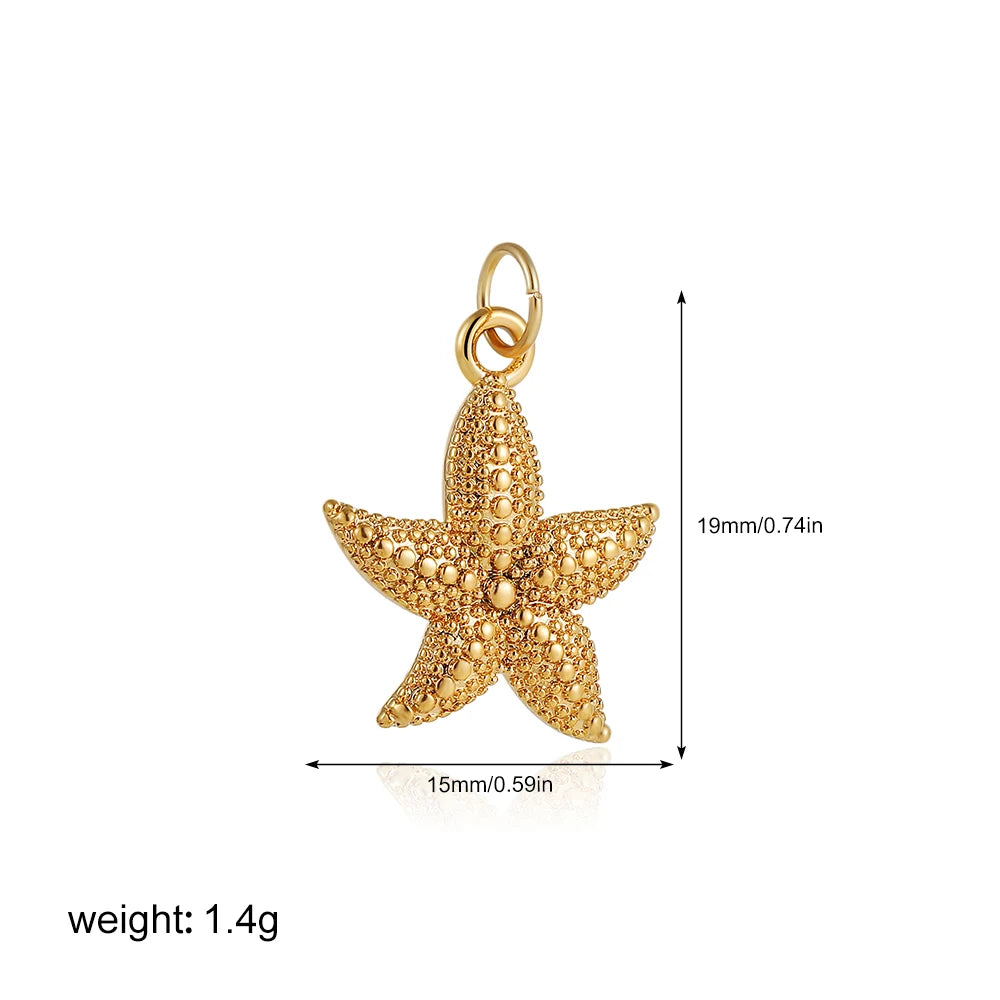Gold Moon Star Evil Eye Pendant