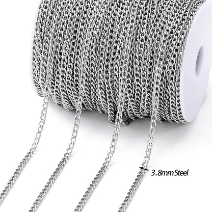 Gold Stainless Steel Beaded Chain