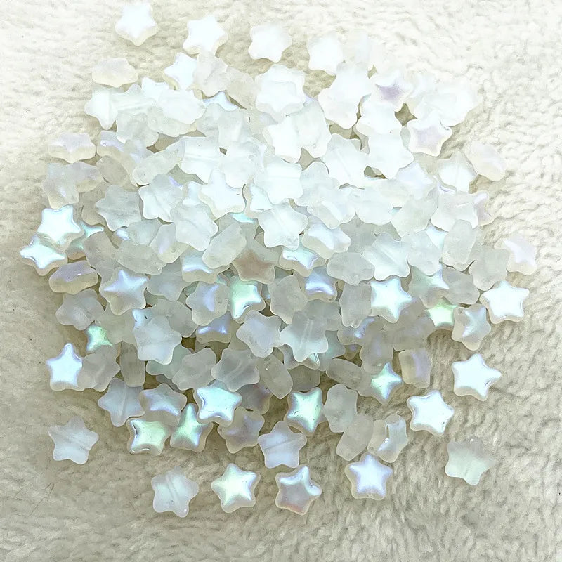 30pcs 8mm AB Star Glass Beads