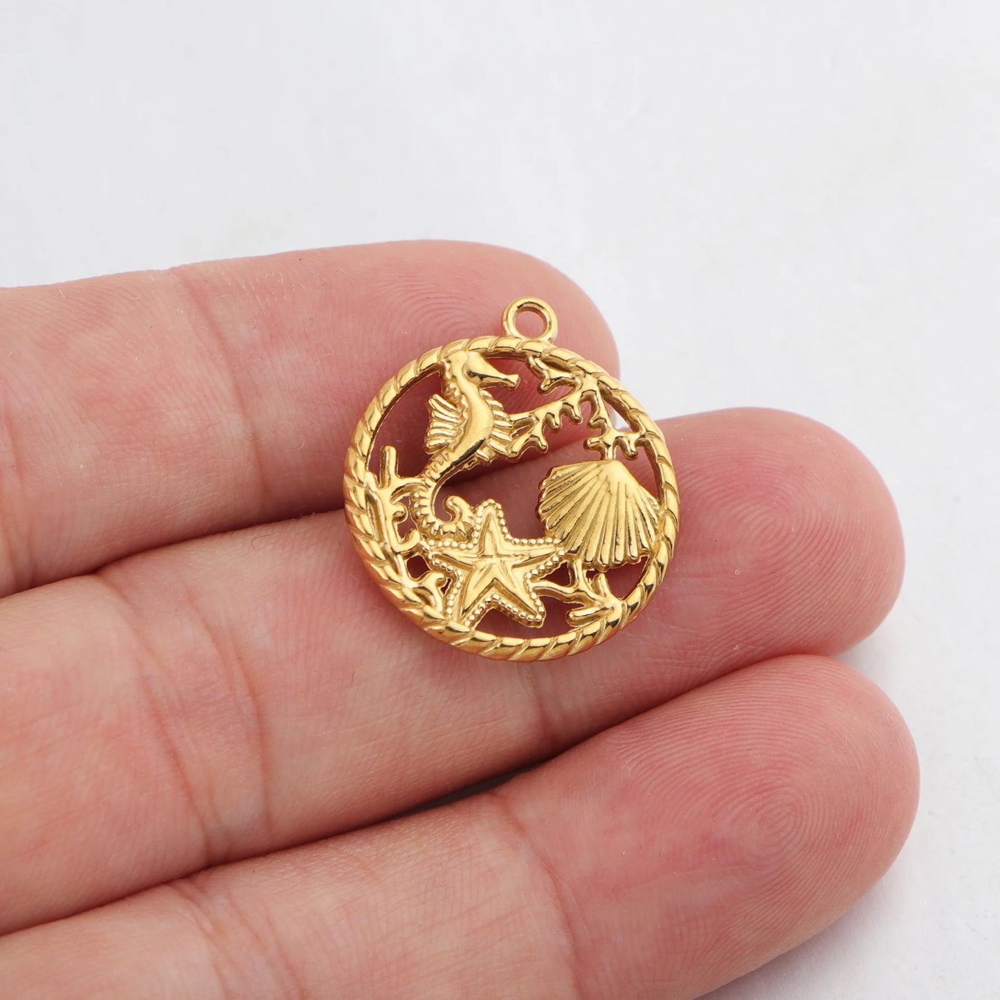 10pcs Stainless Steel Charms
