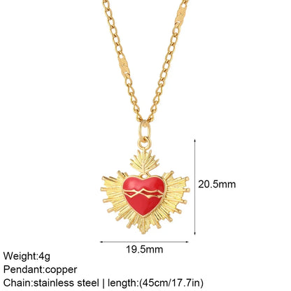Gold Animal & Heart Necklace