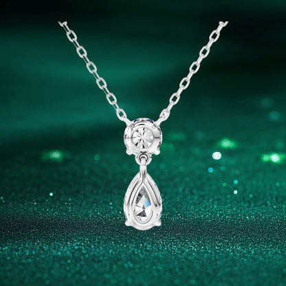 3ct Pear Cut Moissanite Necklace