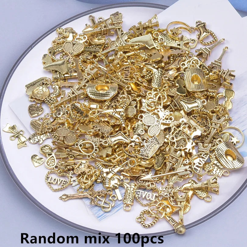 Gold Metal DIY Pendant Charms