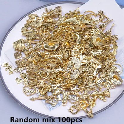Gold Metal DIY Pendant Charms