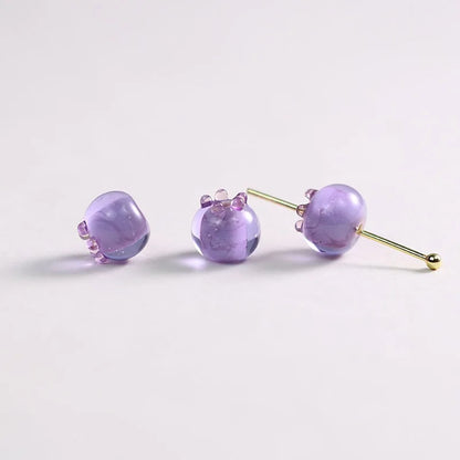 Handmade Blueberry Glass Beads