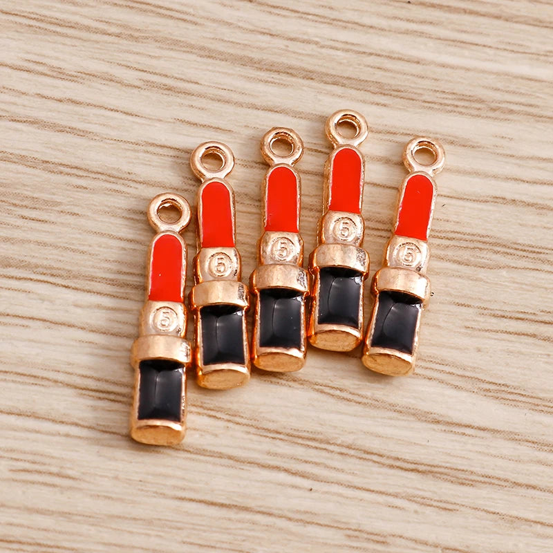 10pcs Lipstick Lips Charms