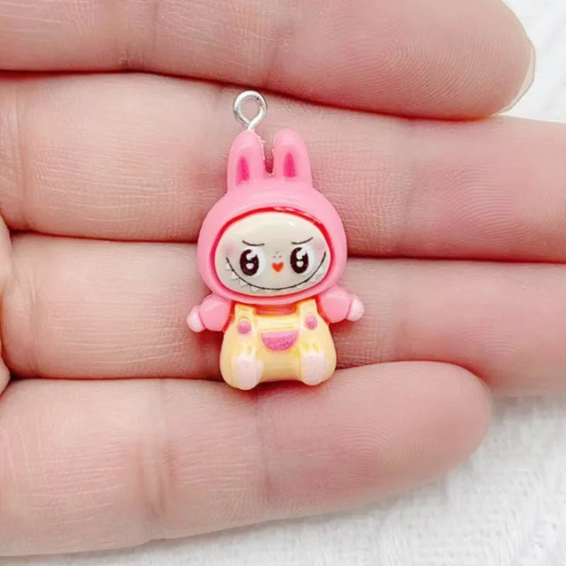 10PCS Rabbit Resin DIY Charms