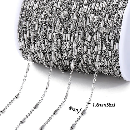 Gold Stainless Steel Beaded Chain