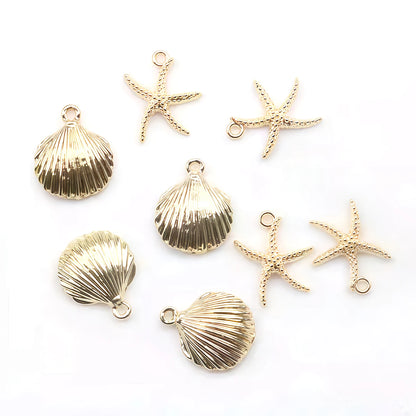 5pcs Starfish Shell Charms DIY
