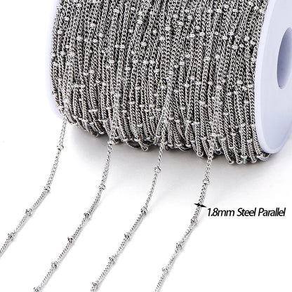 Gold Stainless Steel Beaded Chain