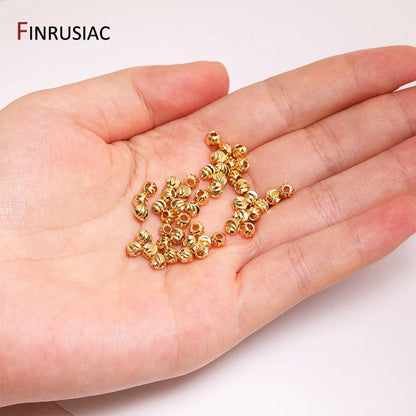 Gold Plated Flower Spacer Beads
