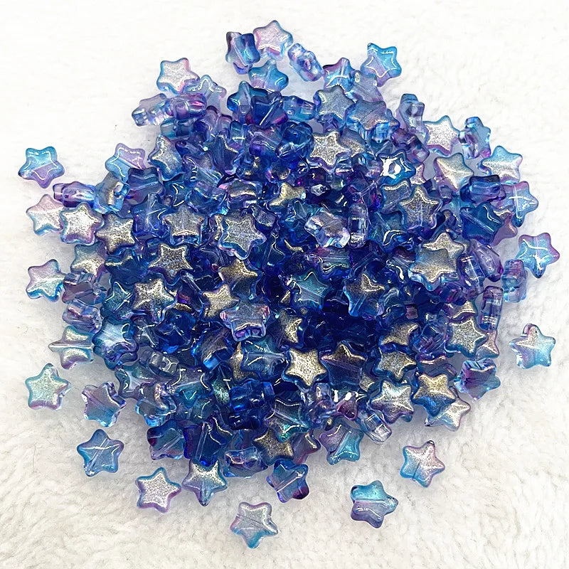 30pcs 8mm AB Star Glass Beads