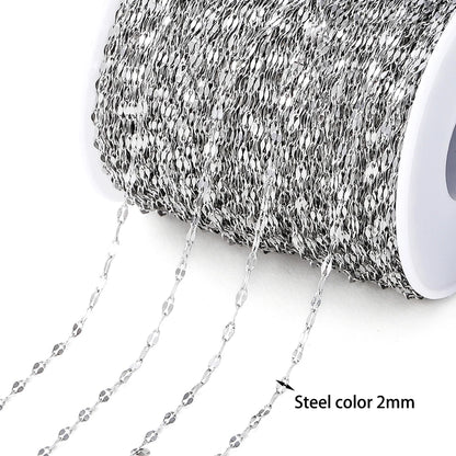 Gold Stainless Steel Beaded Chain