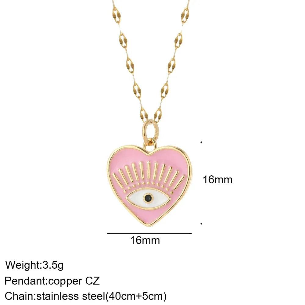 Gold Animal & Heart Necklace