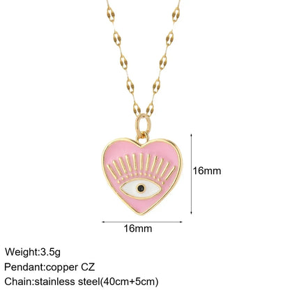 Gold Animal & Heart Necklace