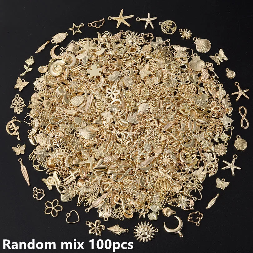 Gold Metal DIY Pendant Charms