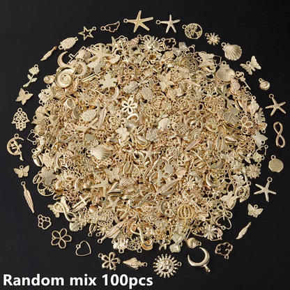 Gold Metal DIY Pendant Charms