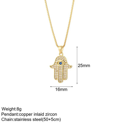 Gold Animal & Heart Necklace