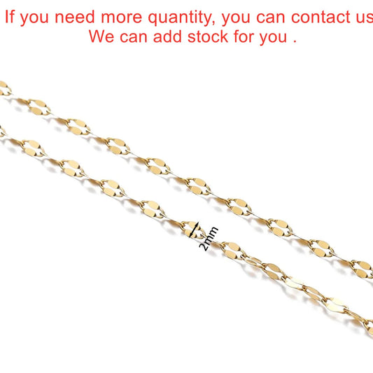 Gold Stainless Steel Beaded Chain
