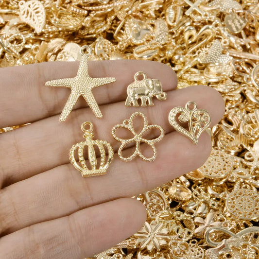 Gold Metal DIY Pendant Charms