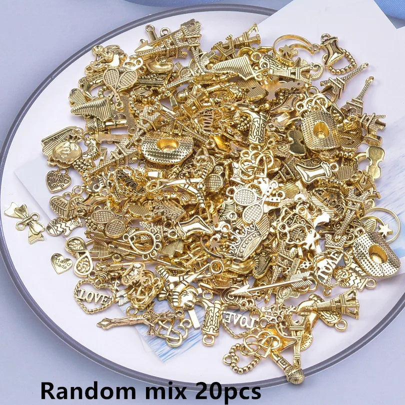 Gold Metal DIY Pendant Charms