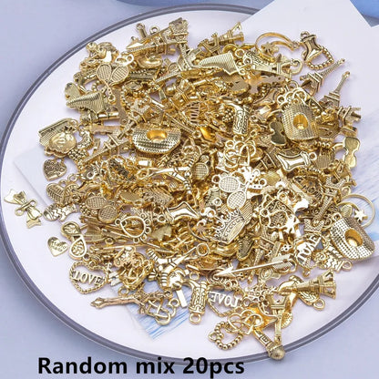 Gold Metal DIY Pendant Charms