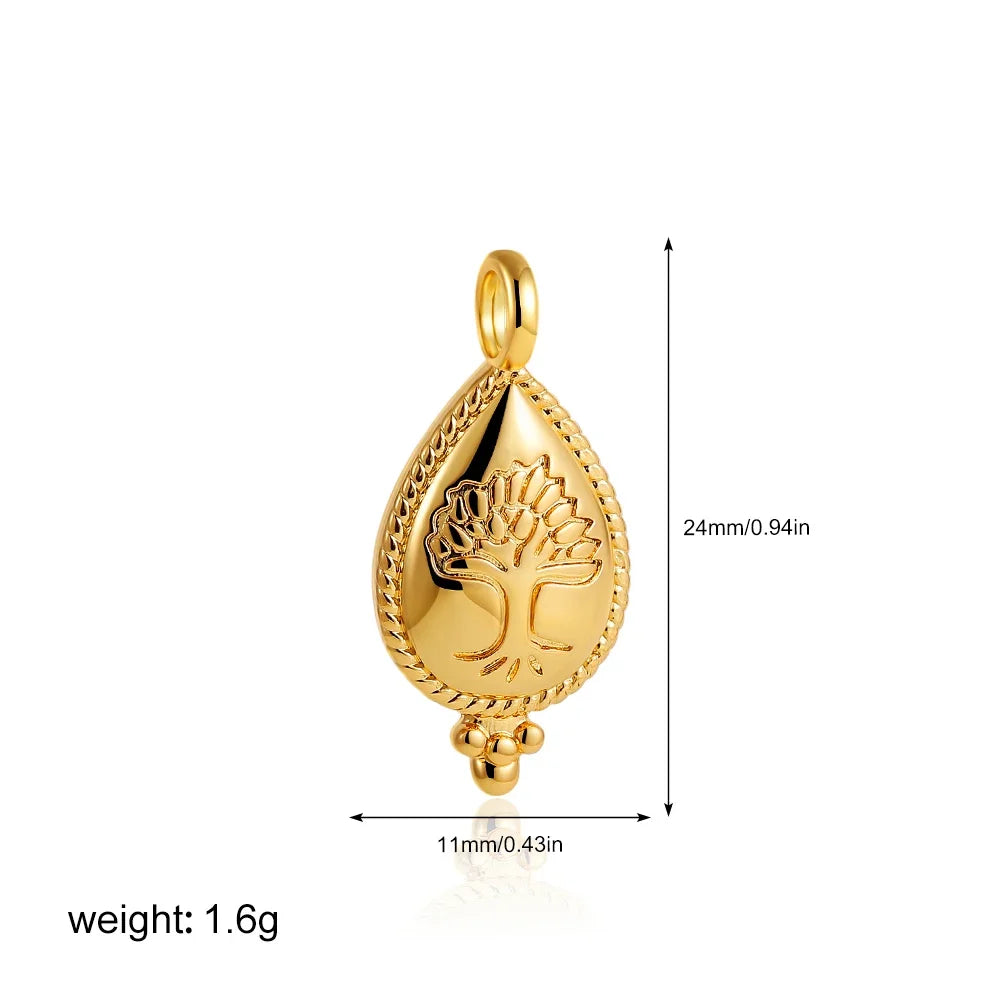 Gold Moon Star Evil Eye Pendant