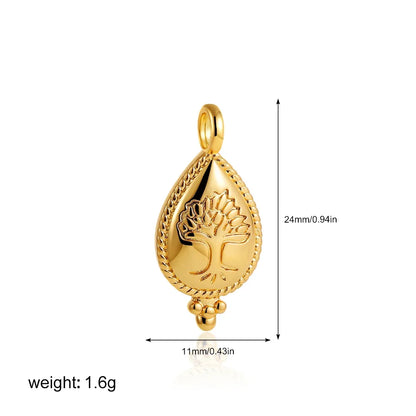Gold Moon Star Evil Eye Pendant