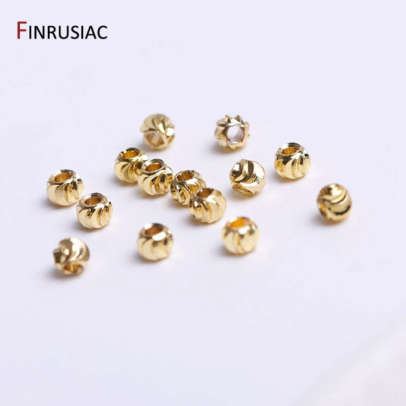 Gold Plated Flower Spacer Beads
