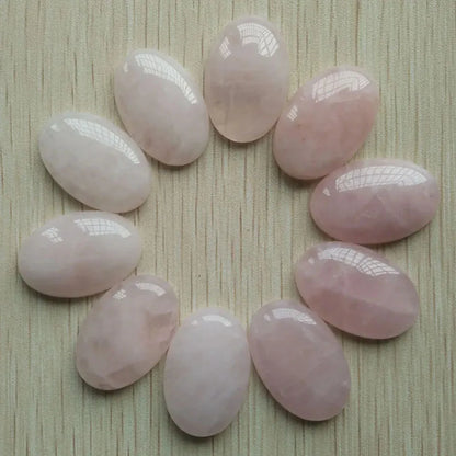 12 Oval Stone Cabochon Beads